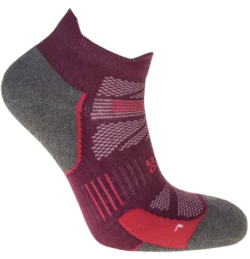 Hilly Women's Supreme Socklet Med Elderberry/Grey Marl